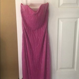 Hot pink long dress